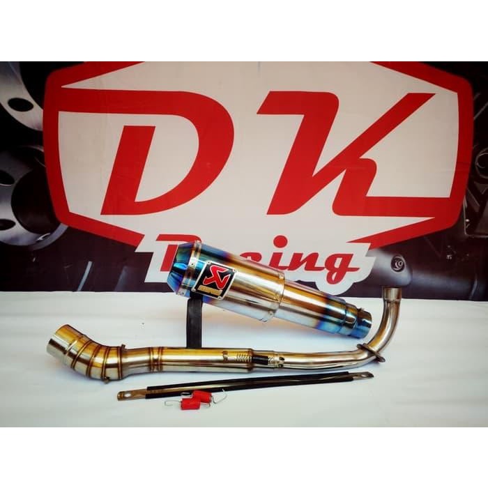 ✨New Ori Exhaust Knalpot Racing Shogun Sp 125 Akrapovic Blue Fullstenlis High P Berkualitas