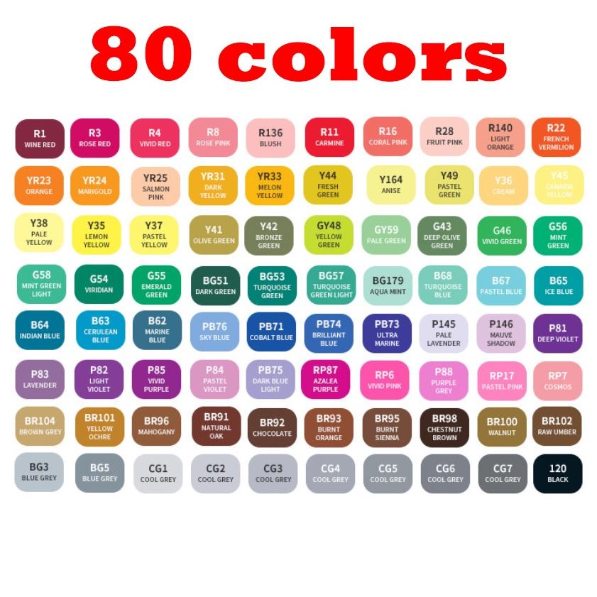 

TERMURAH TouchFive 24/36/48/60/80 Warna Sketsa Spidol Umum General Marker Set Animation Markers PROMO