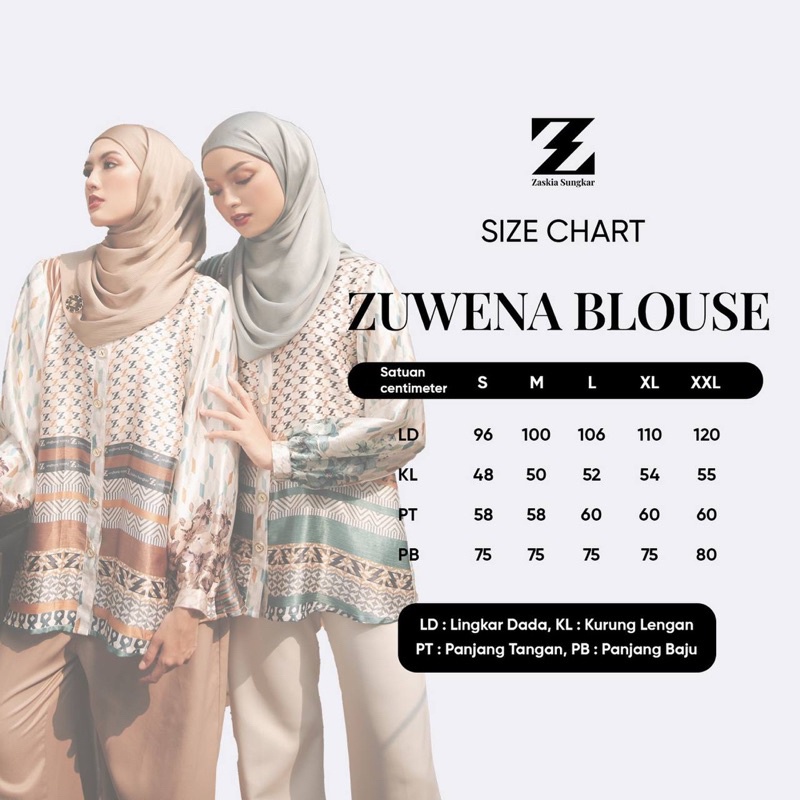 STYLISH MODERN ZS SAPPHIRE ZUWENA BLOUSE