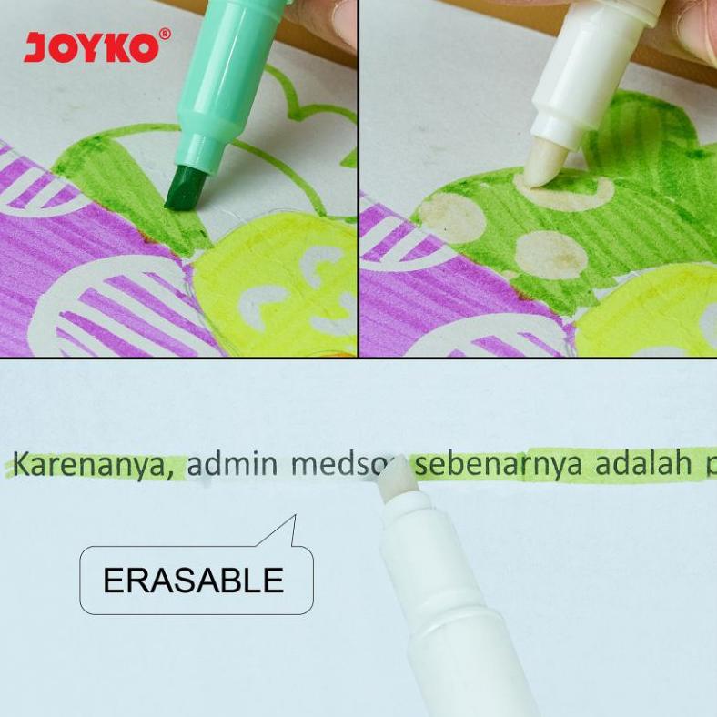 

TERLARIS Erasable Highlighter JOYKO HL-69-6 6 warna bisa dihapus PROMO TERMURAH