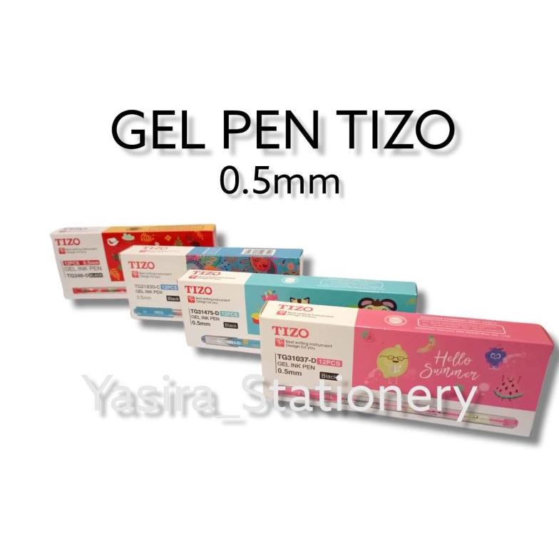 

MURAH ( Satu Lusin 12 PCS ) Pulpen Tizo 0.5mm Tinta Hitam yang Berkualitas PROMO SPECIAL