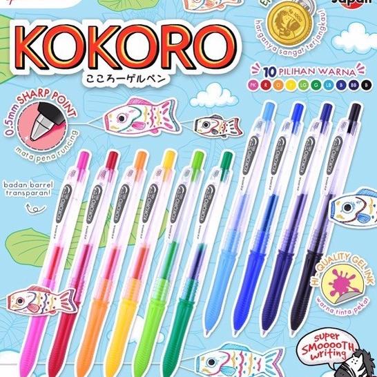 

ORIGINAL ( 4 pcs ) Pulpen Gel Kokoro / Zebra Kokoro Hitam & Kokoro Sweet 0,5mm PROMO