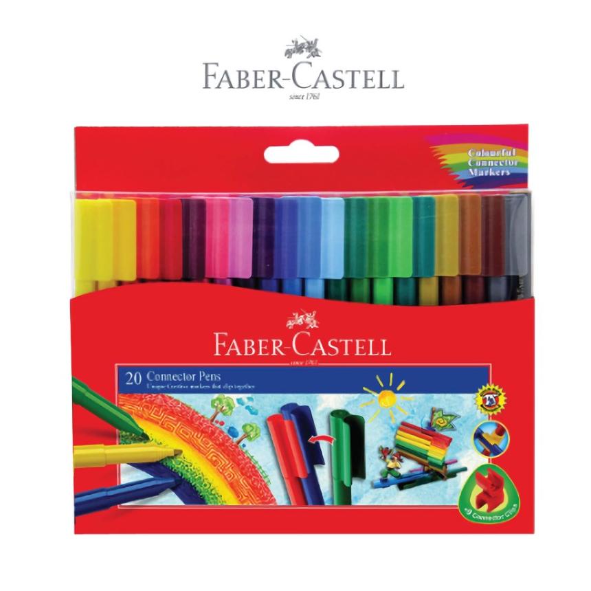 

MURAH Connector Pen Faber Castell / Spidol Connector Faber Isi 10 - 20 Warna (1 Set) PROMO SPECIAL