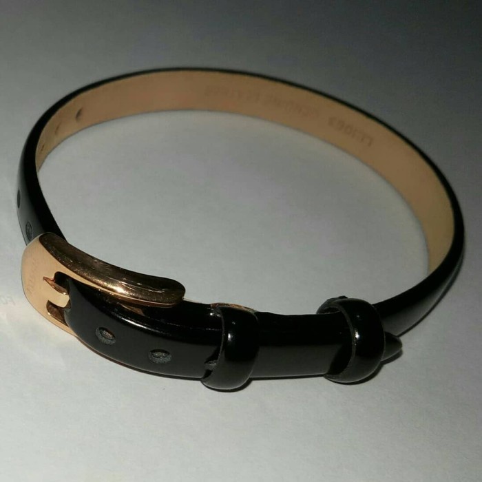 strap fossil georgia black glossy 7mm