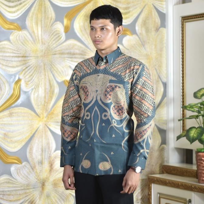 RENDY BATIK PREMIUM KEMEJA BATIK DOBBY PRIA LENGAN PANJANG P12 TITIRANI5