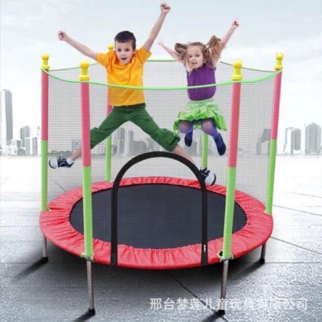 Trampolin Trampoline Anak Dan Dewasa 55Inch Model Jaring Pengaman Terpopuler