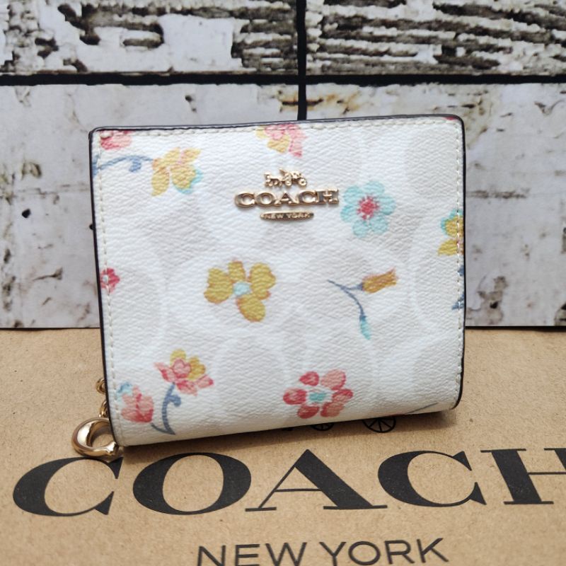 Coach Snap Wallet Flower