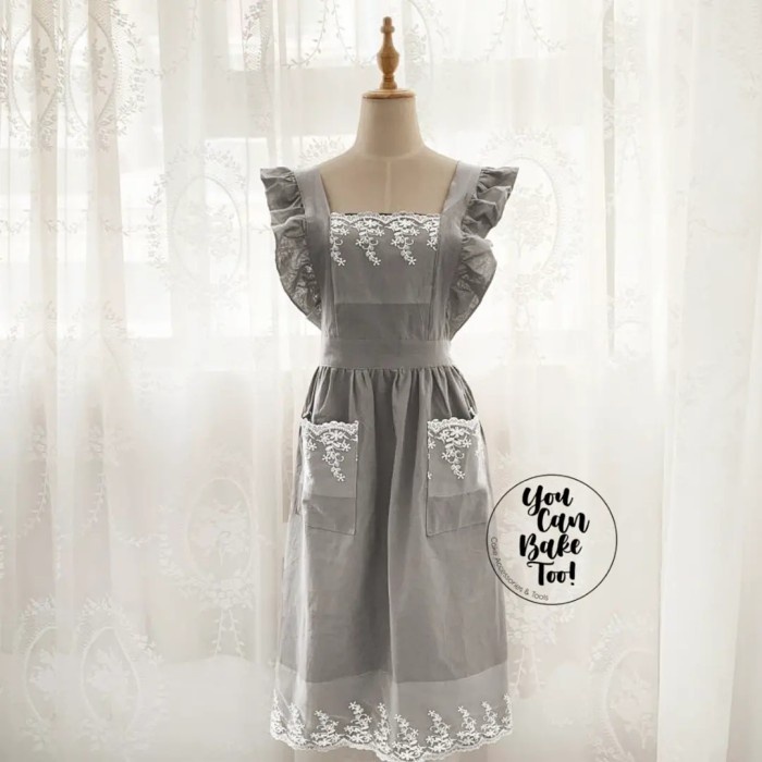 Korean apron flower embroidery