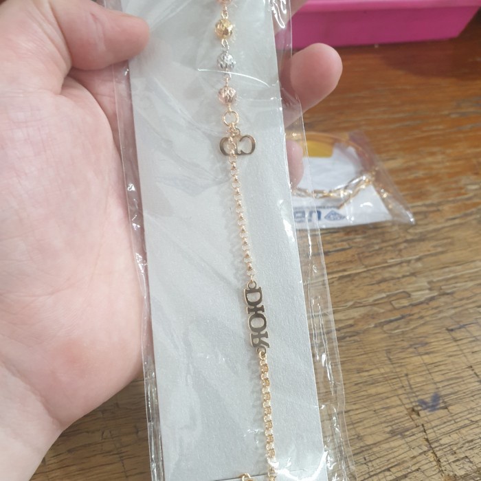 ✨Sale Gelang Serut Pentol Rosegold Rose Gold Putih Emas Asli 700 70 Ubs Diskon