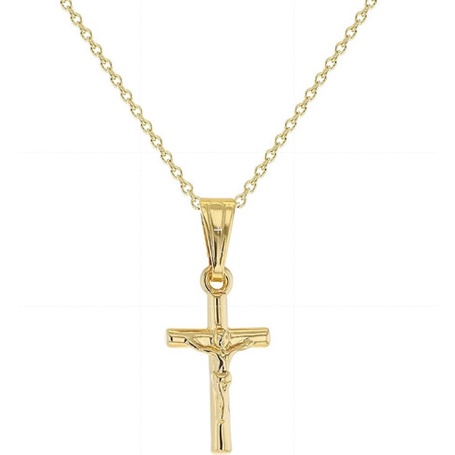✨Sale 1901 Jewelry Kalung Salib Katolik Lapis Emas Limited
