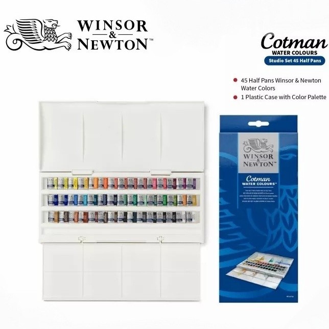 

✨Sale Cotman Watercolours Set 45 Half Pan Winsor Newton Limited
