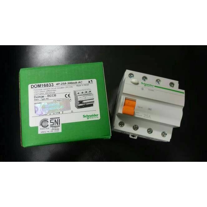 ✨Original Schneider Rccb/Elcb 4Phase 25A/Elcb 4P25A 300Ma Schneider Diskon