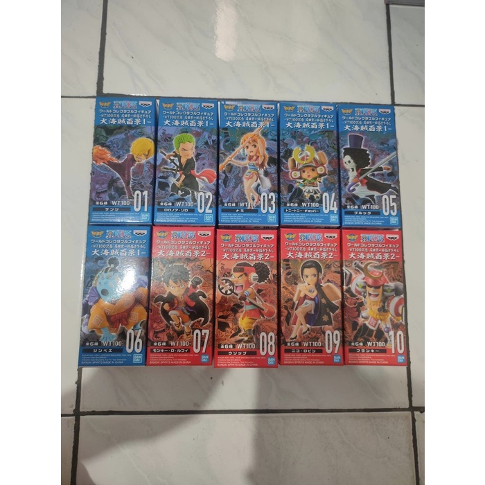 ✨New Wcf One Piece Wt100 Wt 100 Vol 1  2 Straw Hat Pirates Set 10 Ori Terbatas
