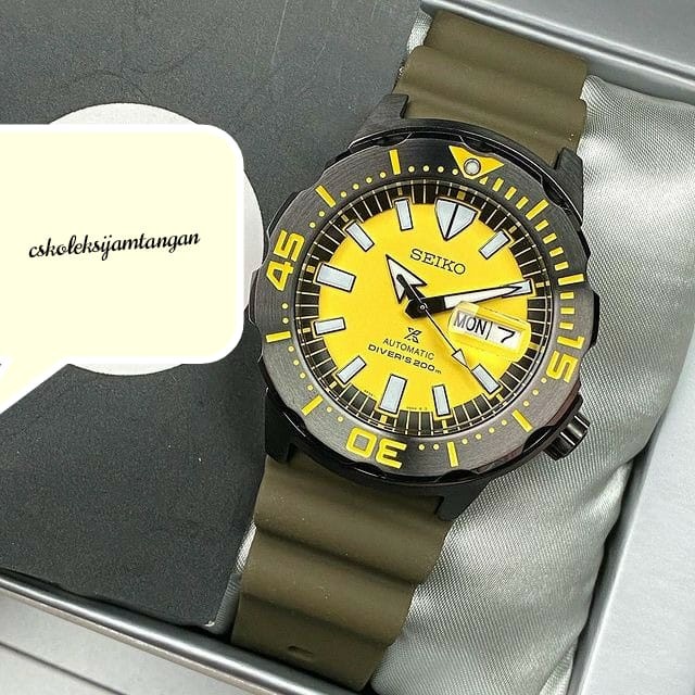 ✅Sale Seiko Prospex Monster Srpf35K1 Srpf35 Automatic Yellow Limited Edition Berkualitas