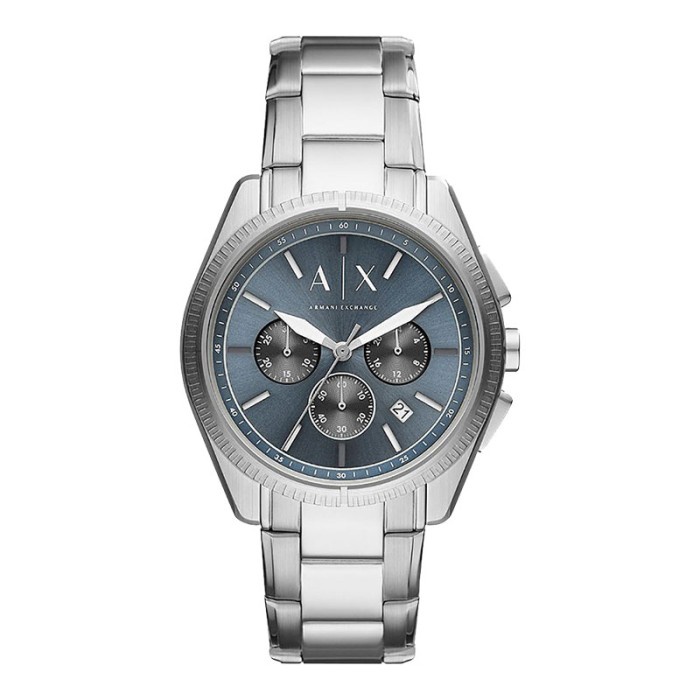 ✅Sale Jam Tangan Pria Armani Exchange Ax2850 Chronograph Men Blue Dial Silv Bisa Sameday