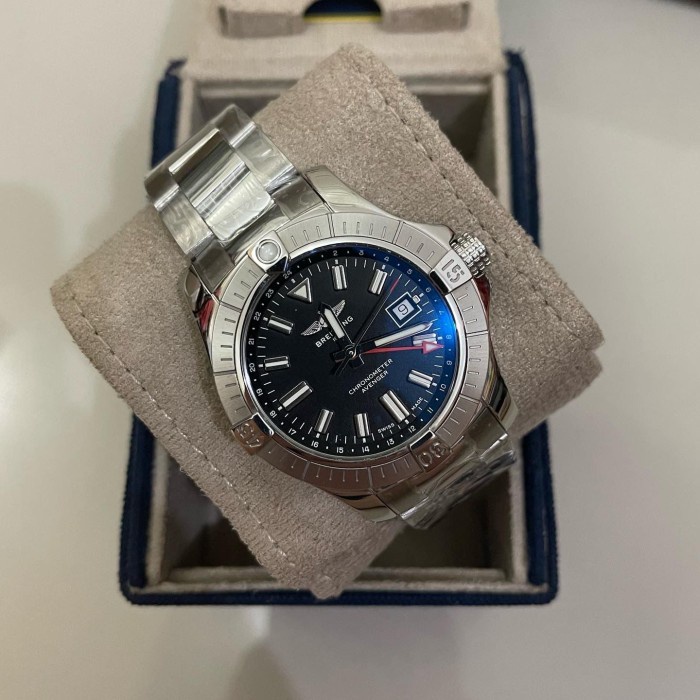 ✅Ready Breitling Avenger Gmt Black Dial New 2022 Fullset Box And Paper Terbatas