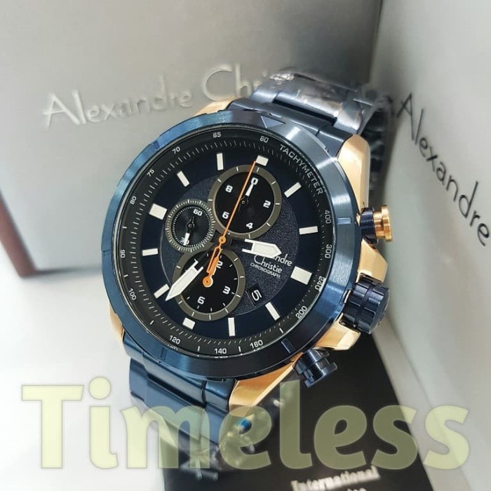 ✅Ready Jam Tangan Pria Original Alexandre Christie Ac6508Mc Blue Berkualitas