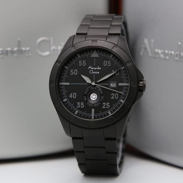 ✅Ori Jam Tangan Pria Alexandre Christie Original Ac6537 Black Terbatas