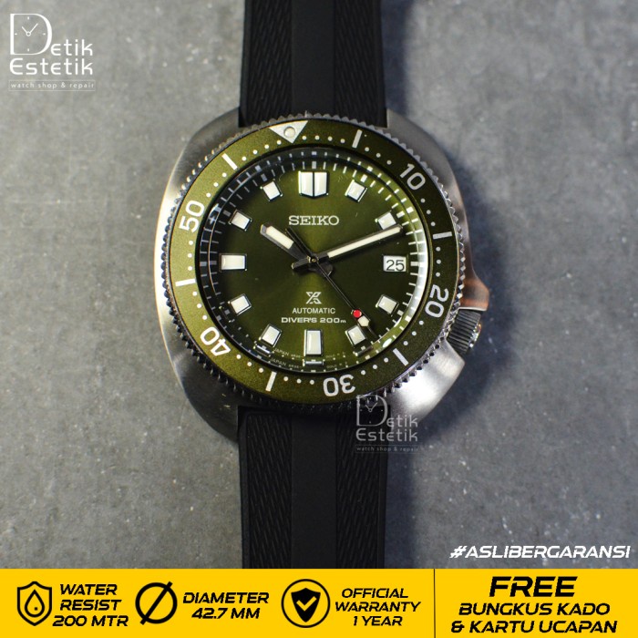 ✅Ori Seiko Prospex Turtle Captain Willard Spb153 Green Diskon