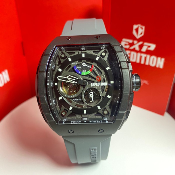 ✅Ori Jam Tangan Pria Expedition E 6782 Original Automatic Grey Black Bisa Gojek