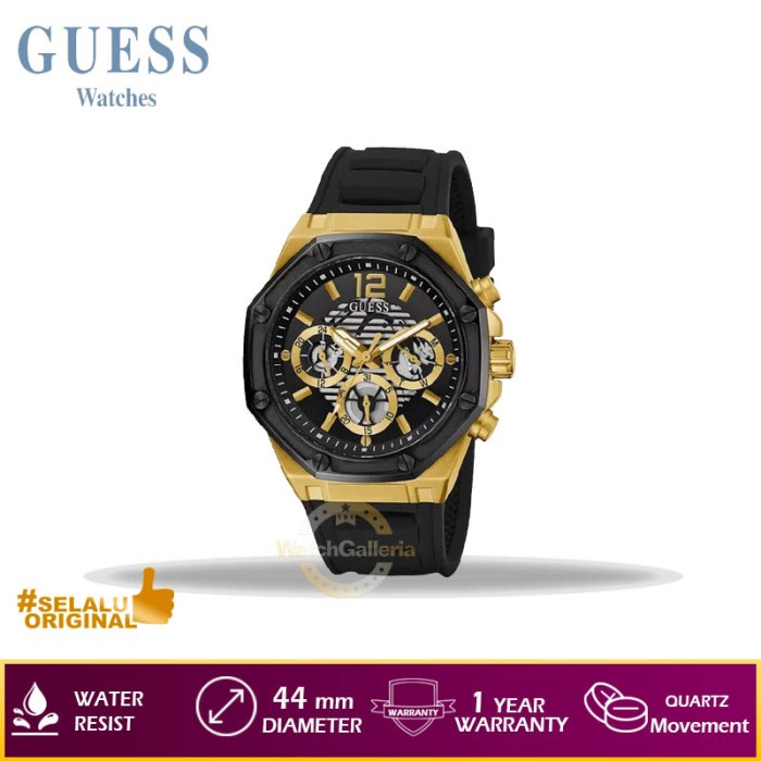 ✅Ori Jam Tangan Pria Guess Gw0263G1 Black Momentum Original Murah Diskon