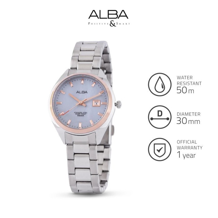 ✅New Ori Jam Tangan Wanita Alba Prestige Quartz Stainless Steel Ah7Q10X1 Ori Terbatas