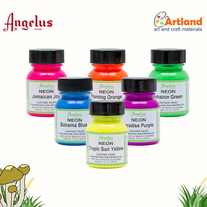 

[ Belaarts_12 ] Angelus Neon Leather Paint 1 Oz // Angelus Acrylic Leather Paint Original