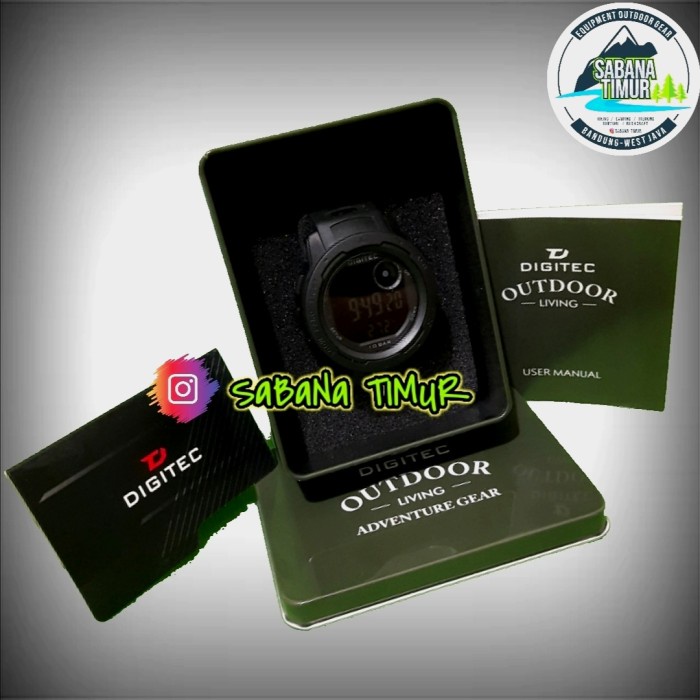 {HayShop} Jam Tangan Outdoor Altimeter Barometer Thermometer - Hitam Diskon