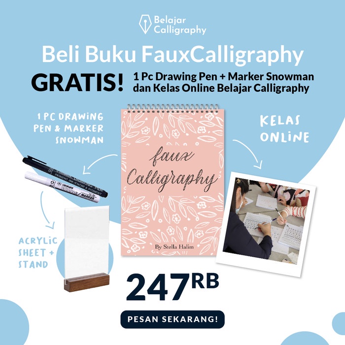 

Promo Buku Belajar Calligraphy - Faux Calligraphy - Menulis Di Akrilik