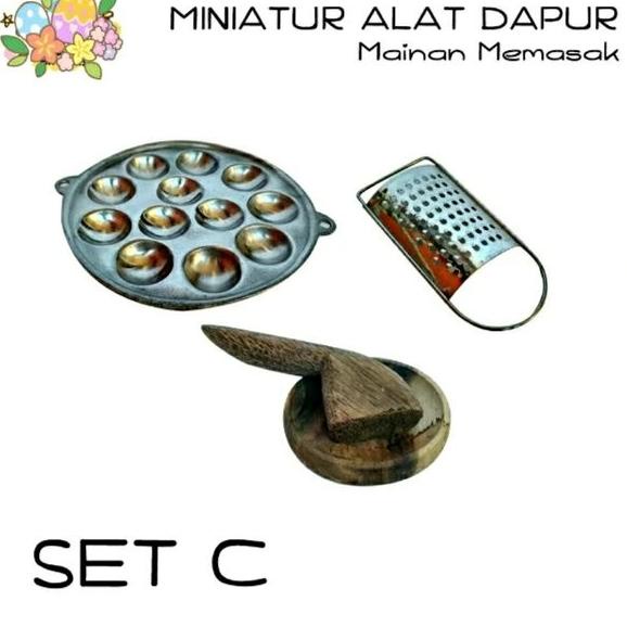 Set C Mainan Masak Masakan Jadul Jaman Dulu Miniatur Alat Memasak Anak