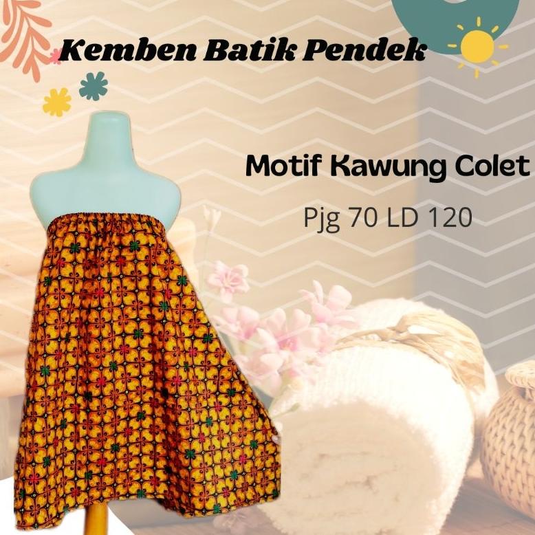 Flash Sale - Kemben batik pendek salon spa facial creambath basahan pijat mandi wanita .,