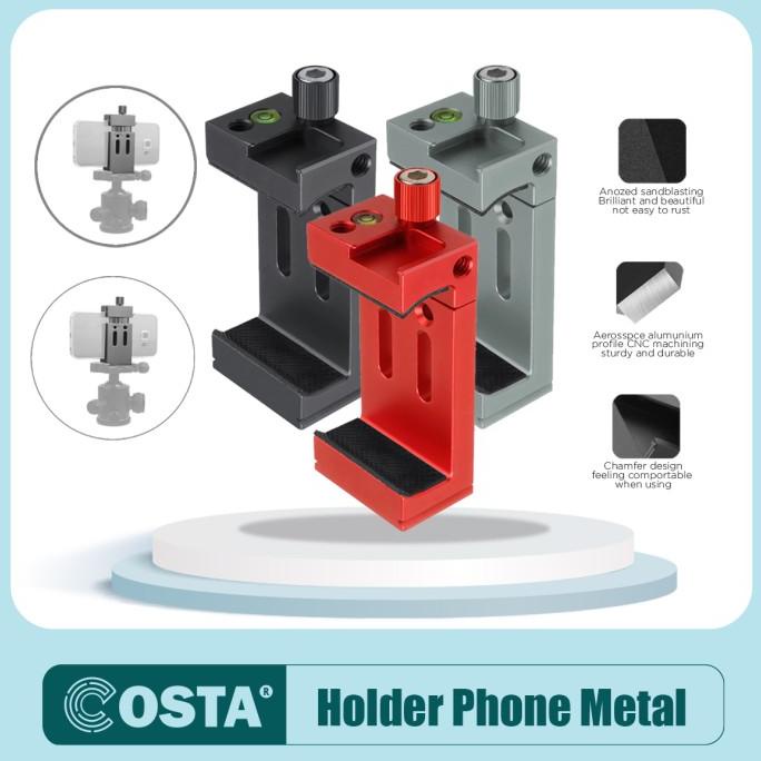 COSTA PH-10 CNC Metal Phone Holder Tripod With HotShoe/ Waterpass