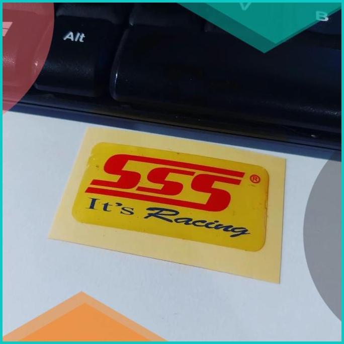 

Sticker Resin Timbul SSS Racing Stiker Lentur 3D Rantai Gear Motor 20