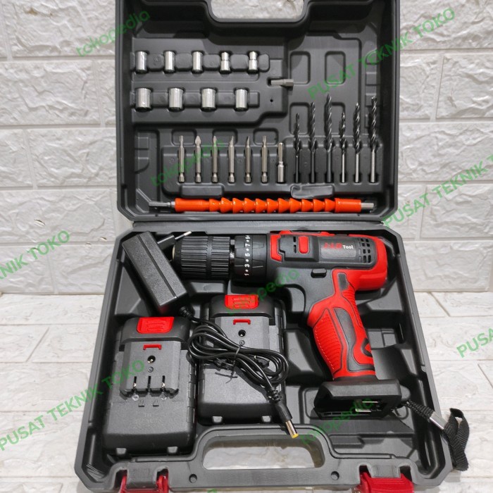 Jld 36-1 Mesin Bor Cordless 13Mm Impact Drill 2 Baterai 36V 13Mm