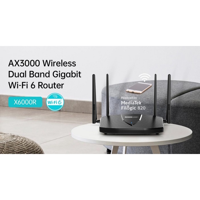 Router Totolink X6000R - Ax3000 Dual Band Gigabit WiFi 6 Router X6000R