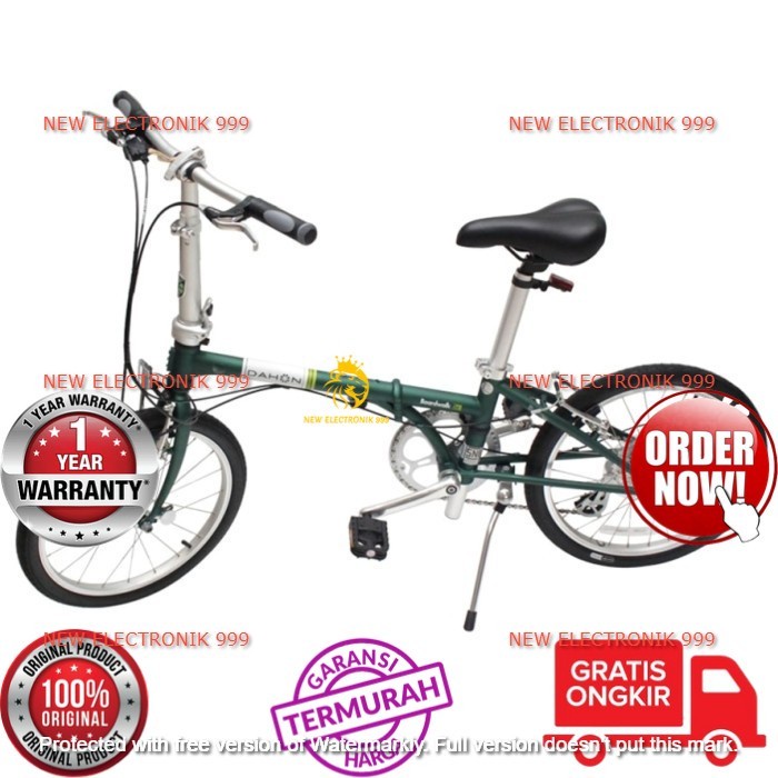 ✨Ori Dahon Sepeda Lipat 19 Boardwalk D8 Hijau Bisa Gojek