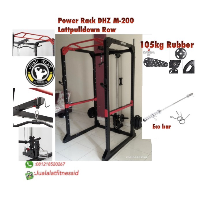 ✨New Ori Paket Dhz Power Rack M200 Dan Rubber Plate 105Kg Terbatas