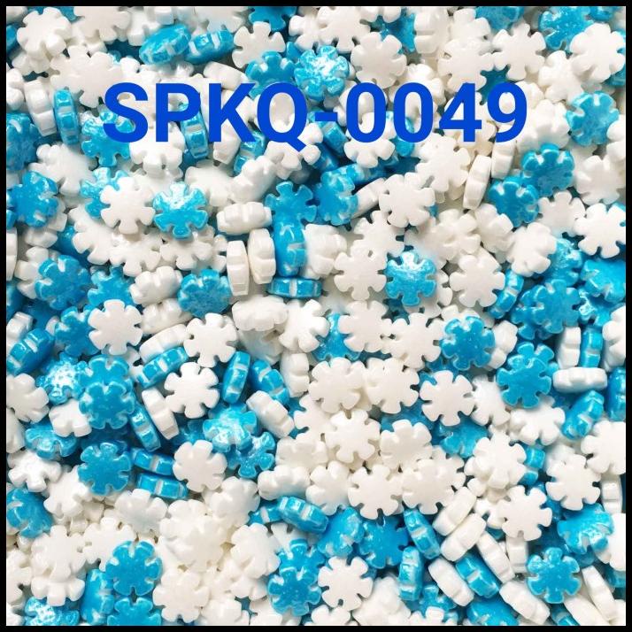 

DISKON SPKQ-0049 SPRINKLES SPRINKLE SPRINKEL 250GR SNOWFLAKE FROZEN !!!!!!