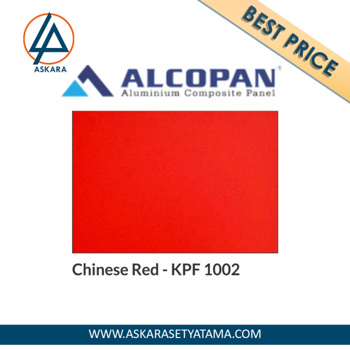 ✅Ori Acp Alcopan 4 Mm Pvdf Chinese Red Terbaru