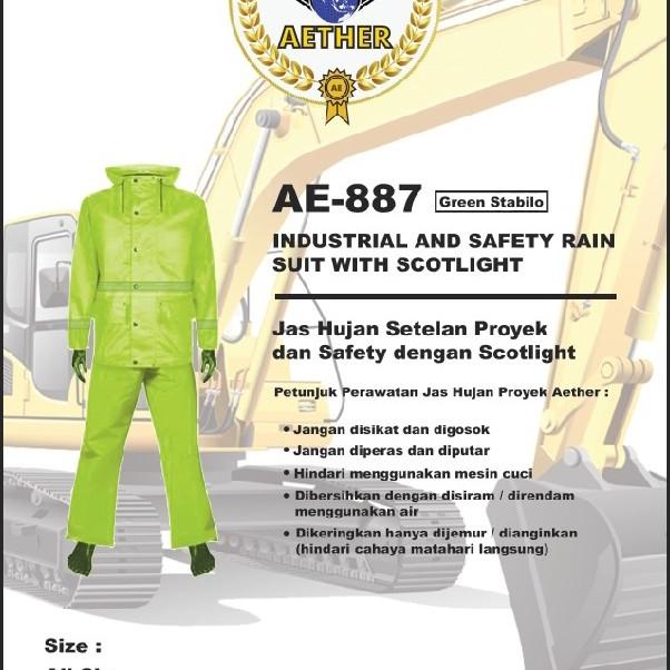 Jas hujan stelan proyek AETHER