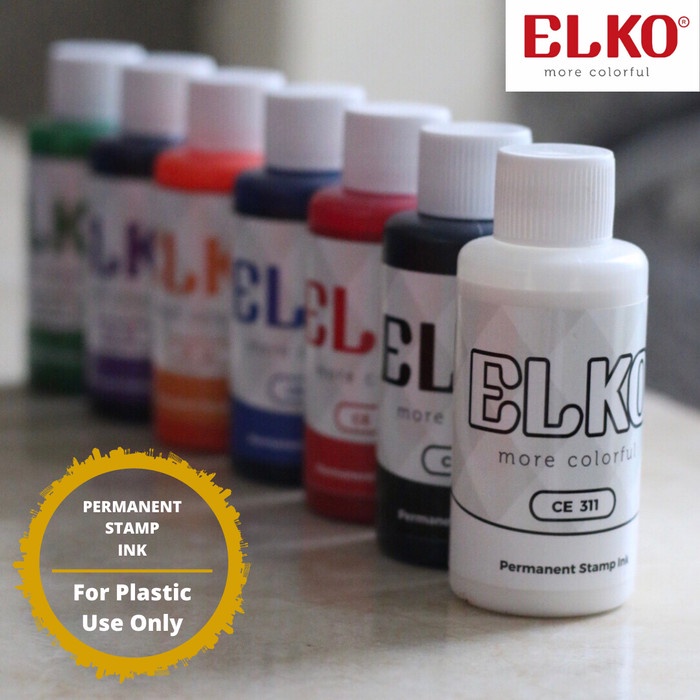 

Asli Tinta Stempel Permanen Plastik Expired Date Warna Biru - Elko 100 Ml Garansi