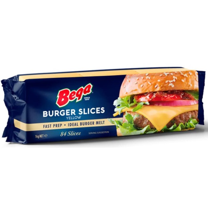 

Red Cheddar Cheese Slice Burger Bega 1 Kg Isi 84 Lbr