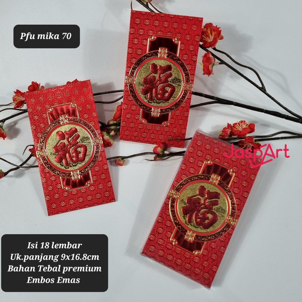 

Angpao Imlek Fuk Panjang Fu Isi 20 Lembar Fung Pau Hongbao Fuk Kotak Mika Fukmika Ukuran Panjang Kemasan Mika