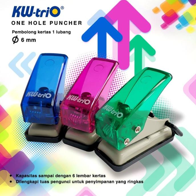 

Kw-Trio One Hole Punch/ Pembolong Satu Lubang. Made In Taiwan Asli Kode 428