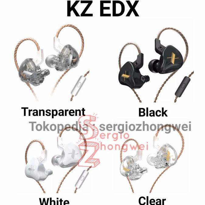 KZ EDX With Mic KZ Earphones 1 Dynamic Bass Earbuds In Ear Monitor