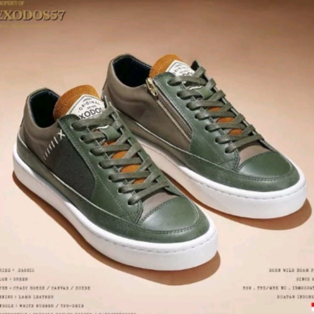 [New Ori] Sepatu Exodos57 Sagio Green  Sepatu Bikers  Original Diskon