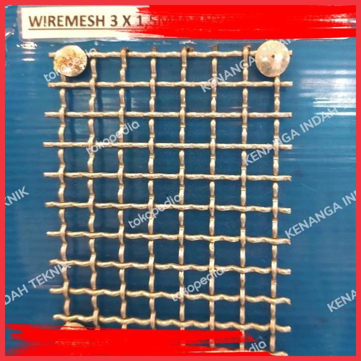 

(KENA) KAWAT WIREMESH STAINLESS SS304 3 X 1,5MM X 5METER ( ANYAMAN CACING )