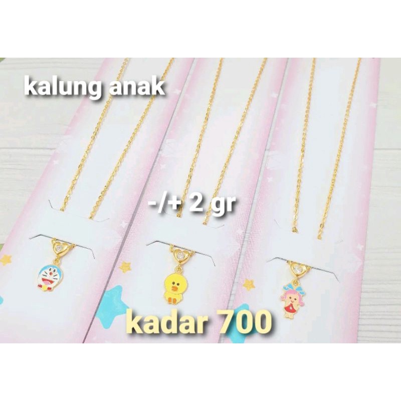 Kalung Anak Karakter Emas Asli Kadar 700 16k