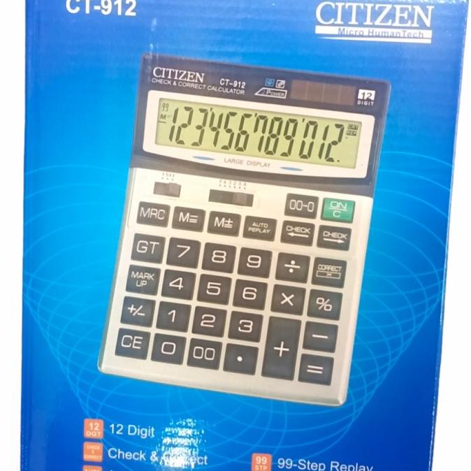 

Kalkulator Citizen CT-912 Besar 12 Digit CT912