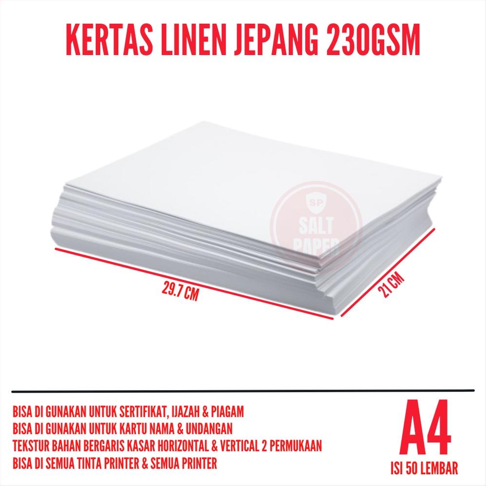 Trendy Kertas Sertifikat Linen A4 isi 50 lembar / Kertas Sertifikat A4 Linen